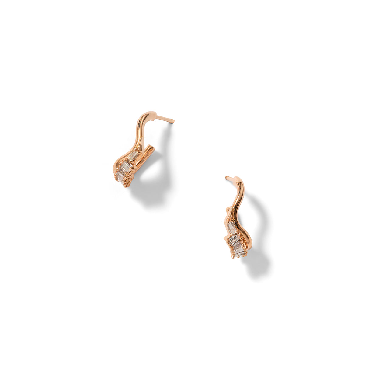 Nestled Ruched Hook Hoops - 18mm