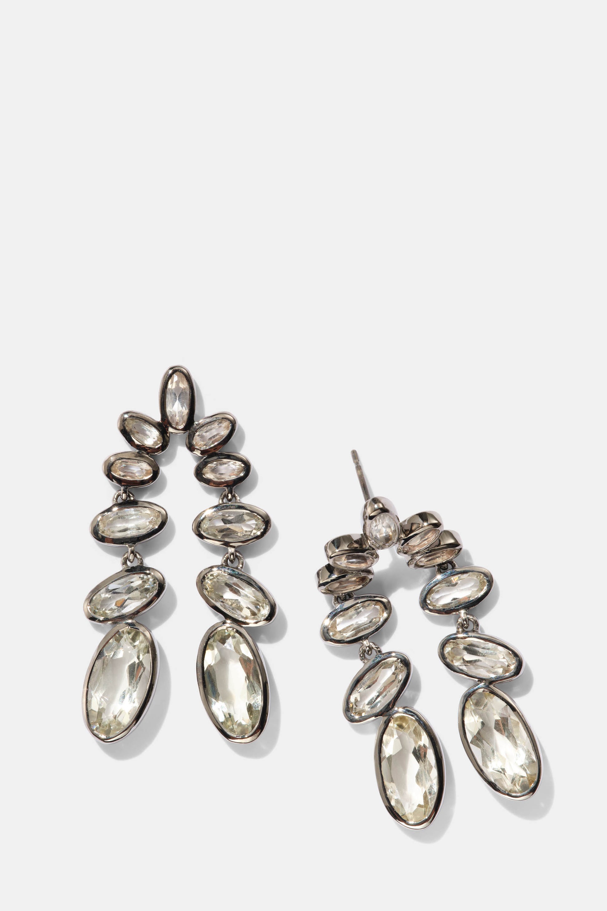 Nunchaku Earrings - Green Amethyst