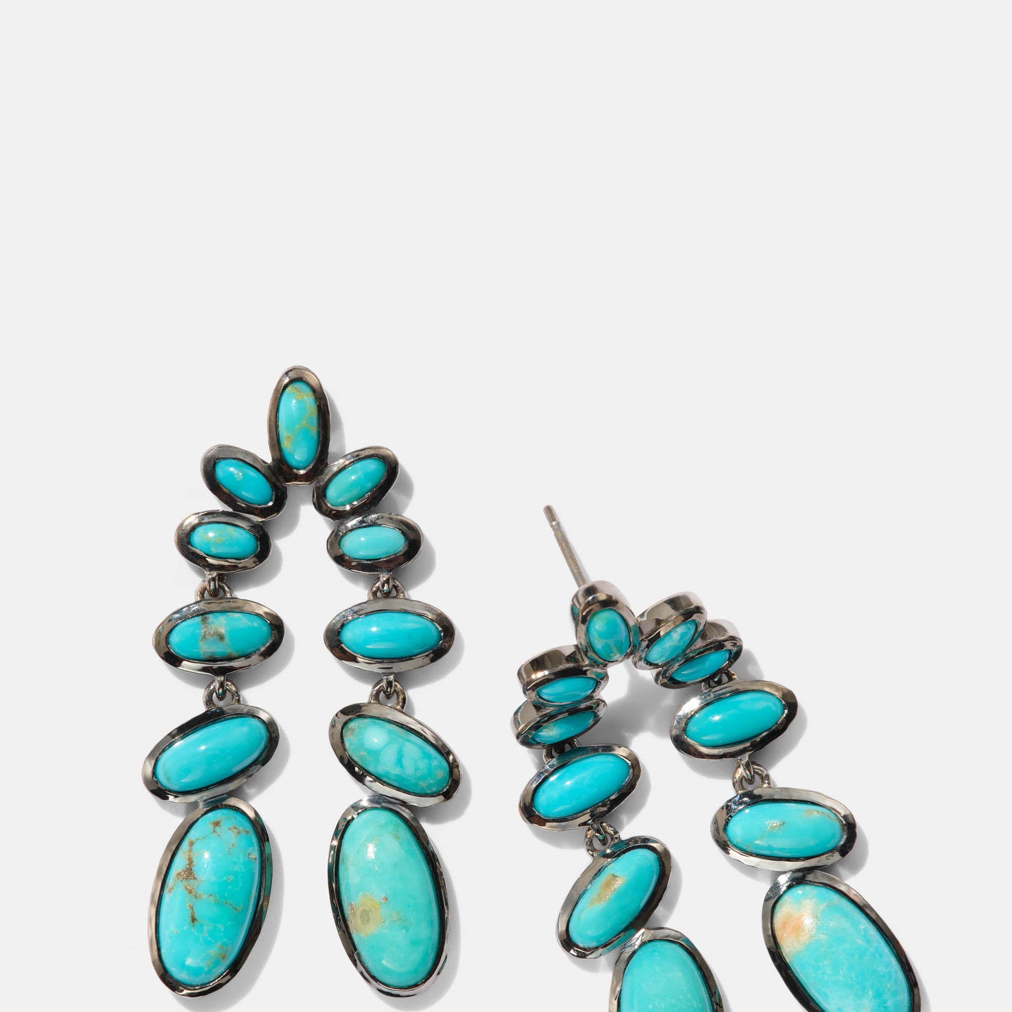 Nunchaku Earrings - Turquoise