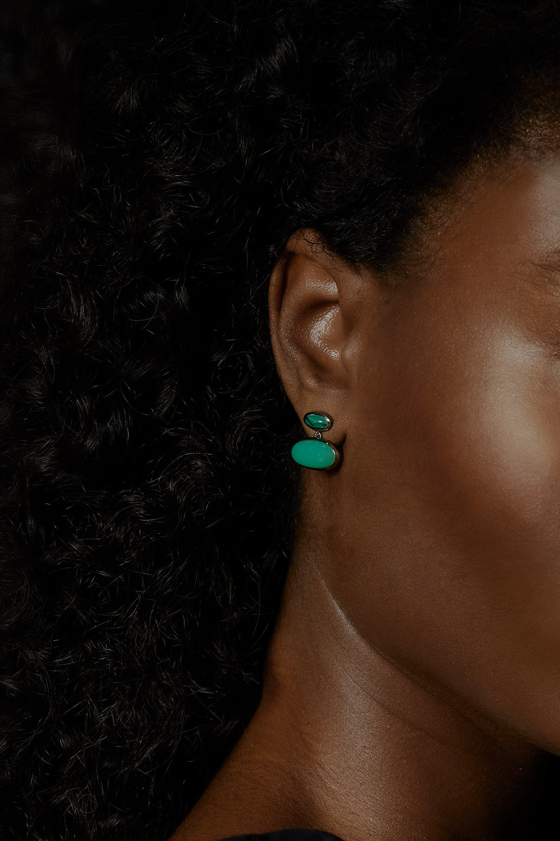 Orbit Earrings - Chrysoprase