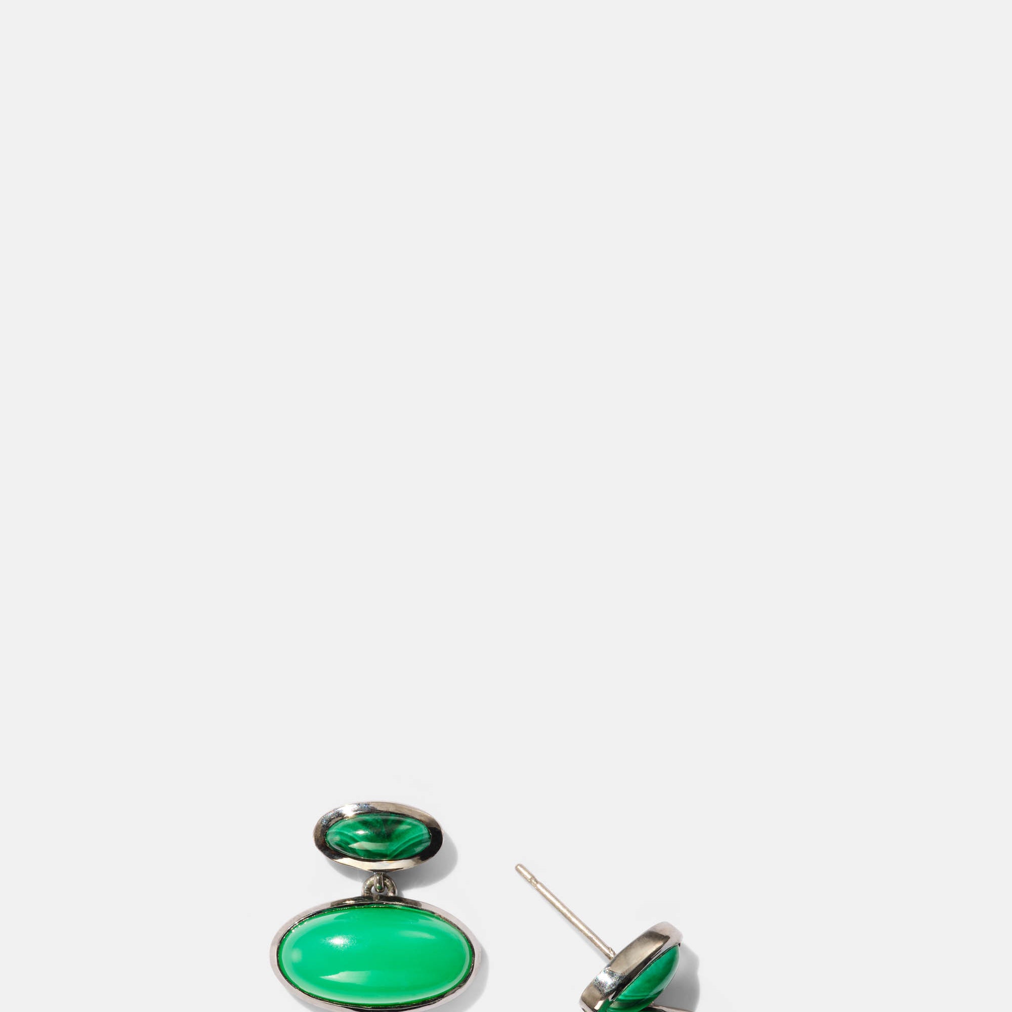 Orbit Earrings - Chrysoprase