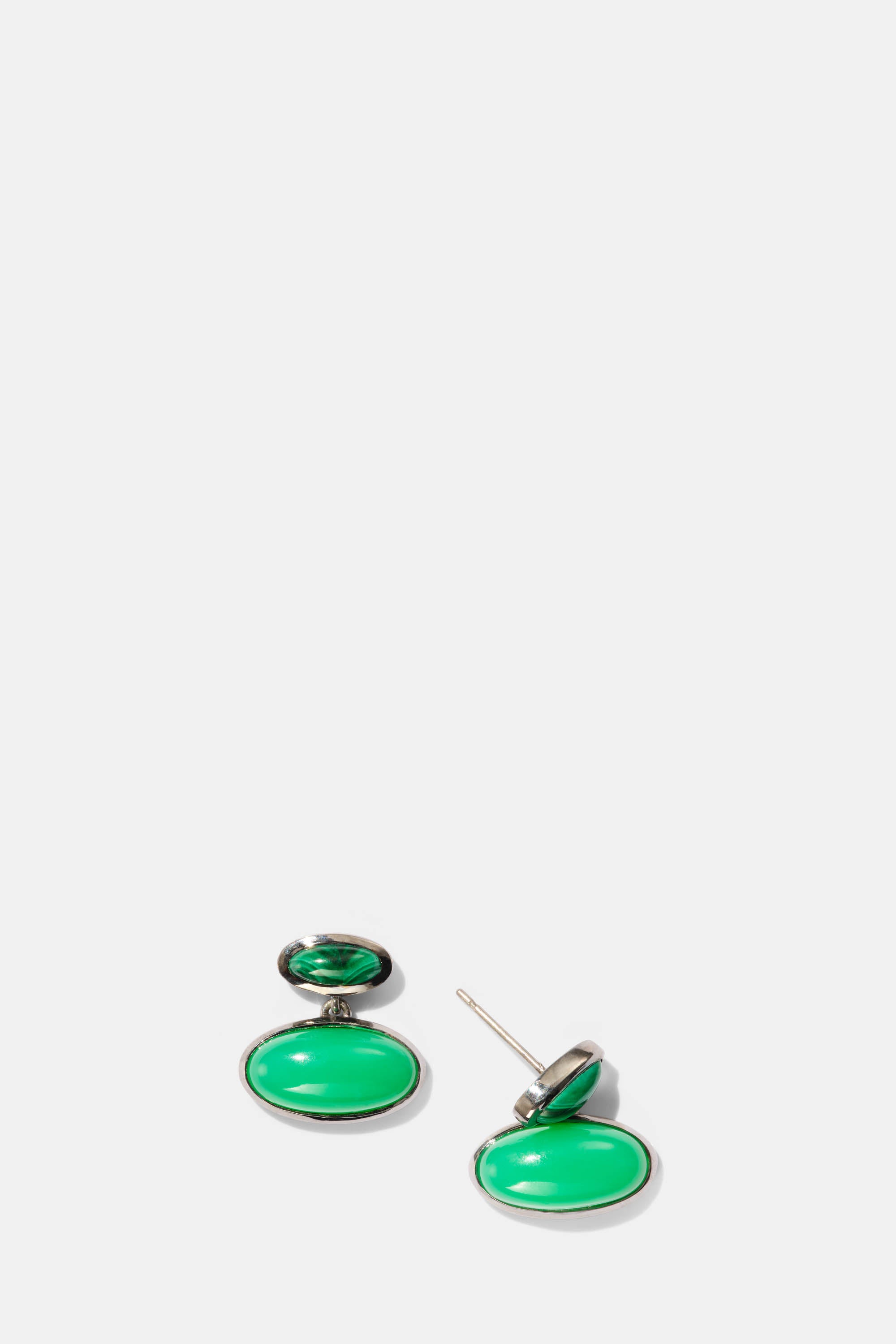 Orbit Earrings - Chrysoprase