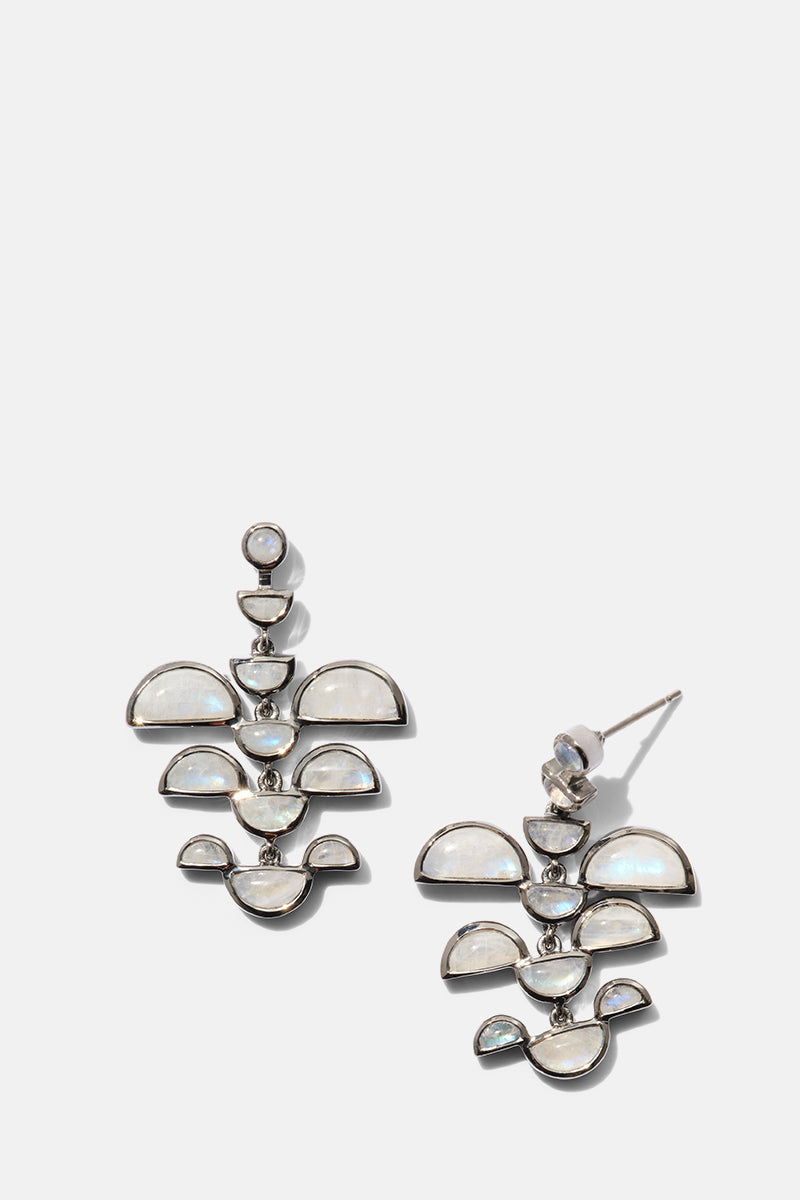 Phoenix Earrings - Rainbow Moonstone