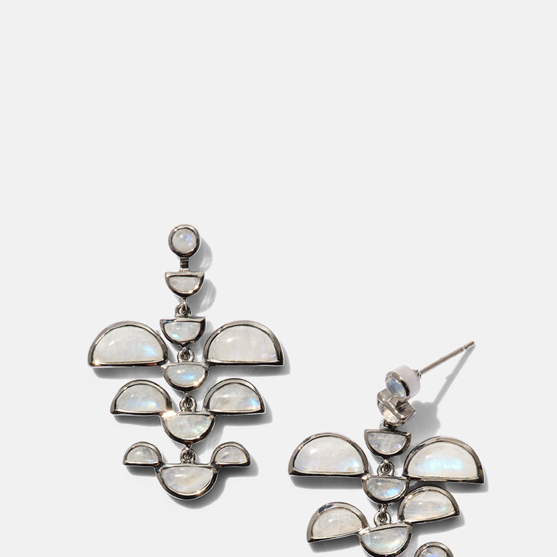 Phoenix Earrings - Rainbow Moonstone