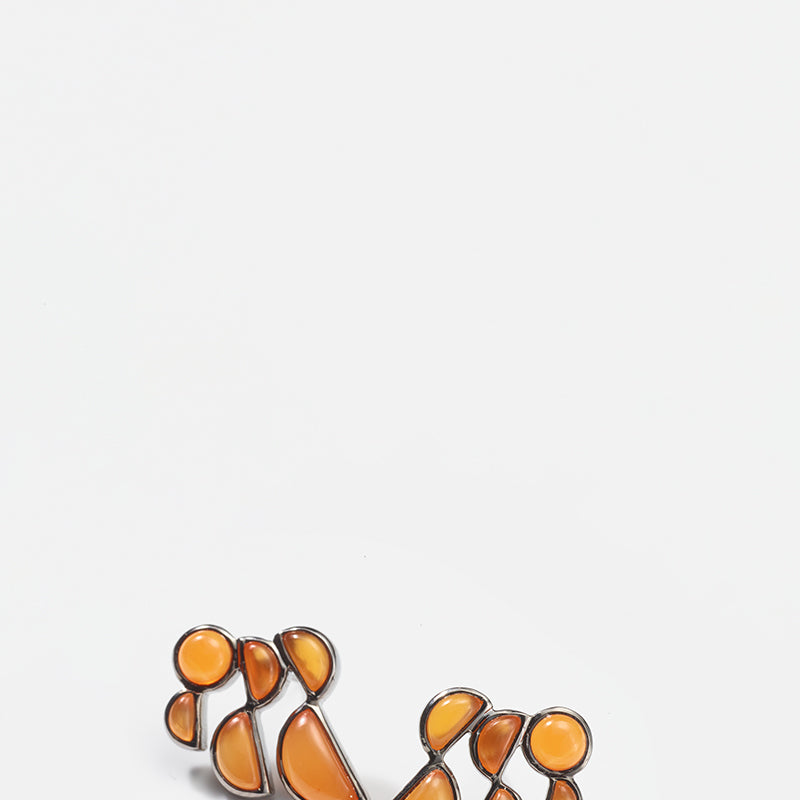 Prawn Earrings - Carnelian