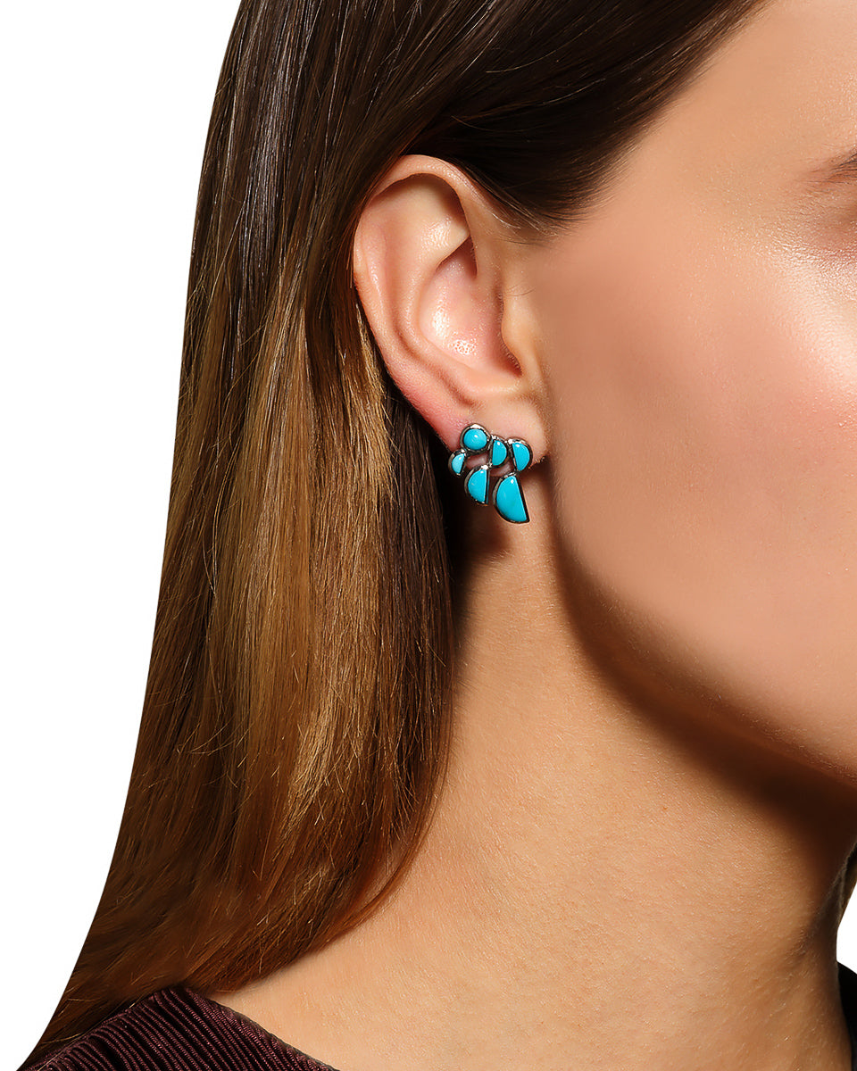 Prawn Earrings - Turquoise