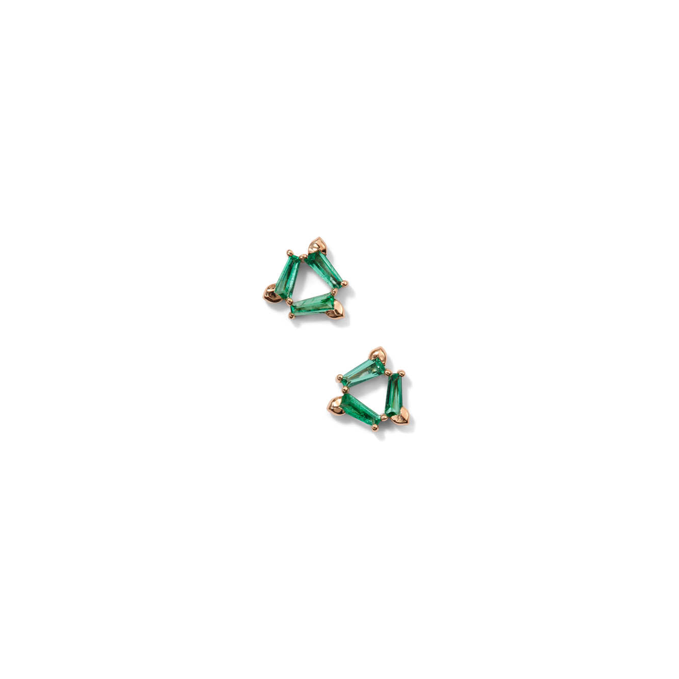 Rosette Earrings - Emerald