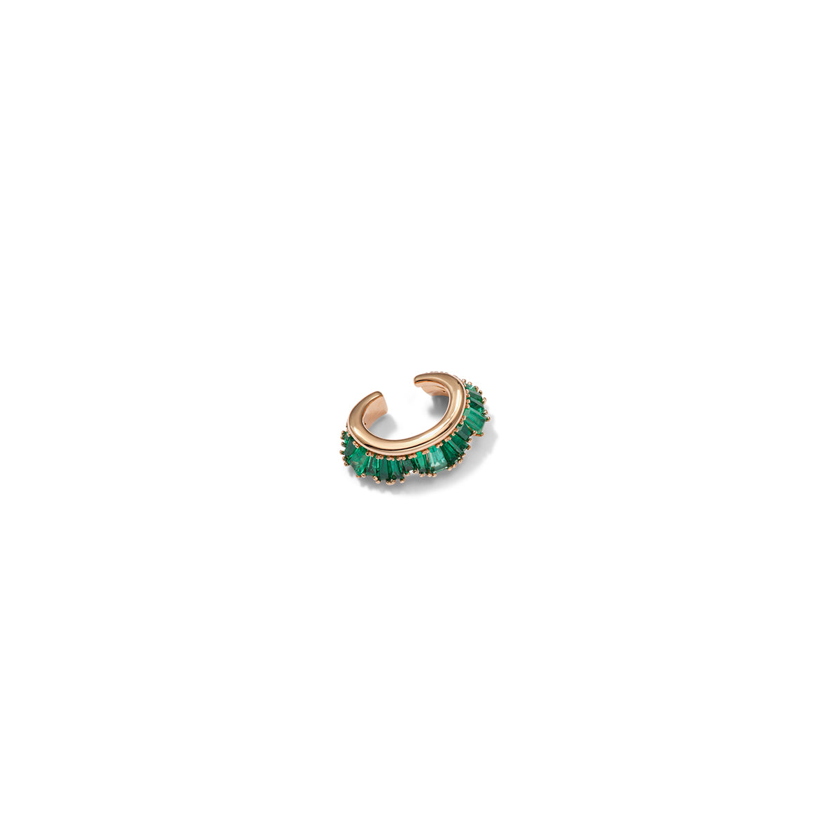 Ruched Ear Cuff - Emerald