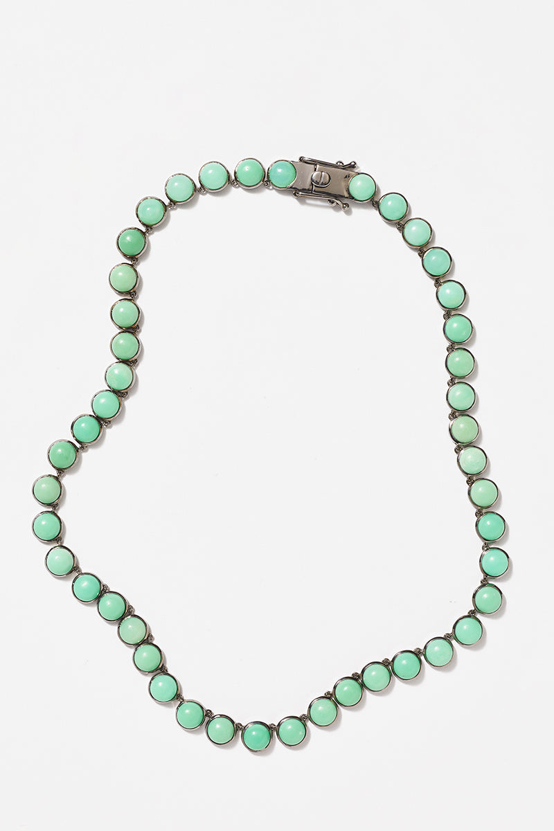 Small Dot Rivière Necklace - Chrysoprase