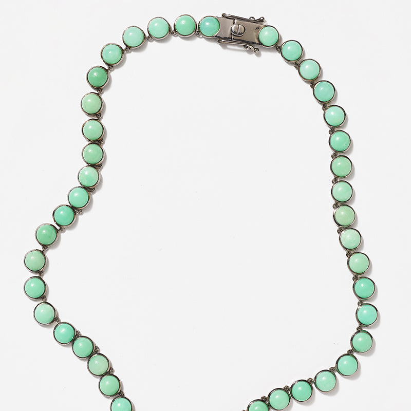 Small Dot Rivière Necklace - Chrysoprase