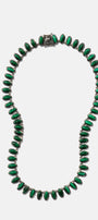Small Elliptic Rivière Necklace - Malachite