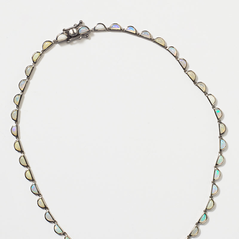 Small Scallop Rivière Necklace - Ethiopian Opal