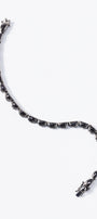 Small Scallop Tennis Bracelet - Black Spinel