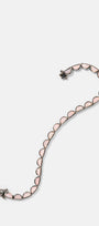 Small Scallop Tennis Bracelet - Pink Opal