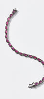 Small Scallop Tennis Bracelet - Ruby