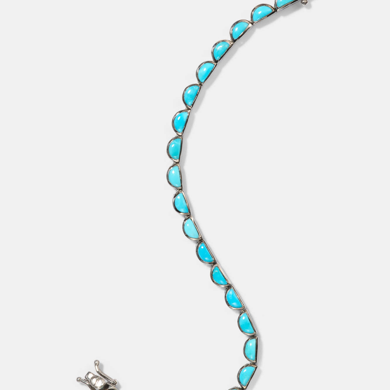 Small Scallop Tennis Bracelet - Turquoise