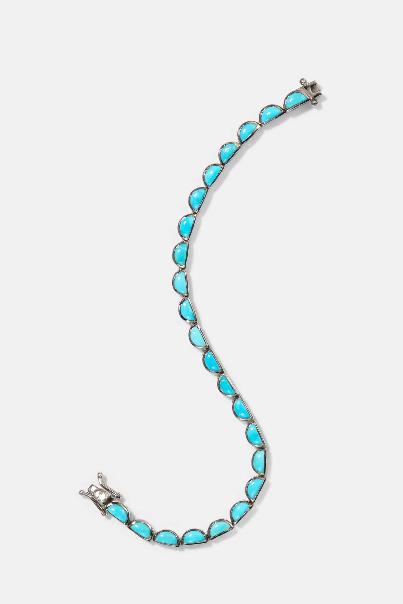 Small Scallop Tennis Bracelet - Turquoise