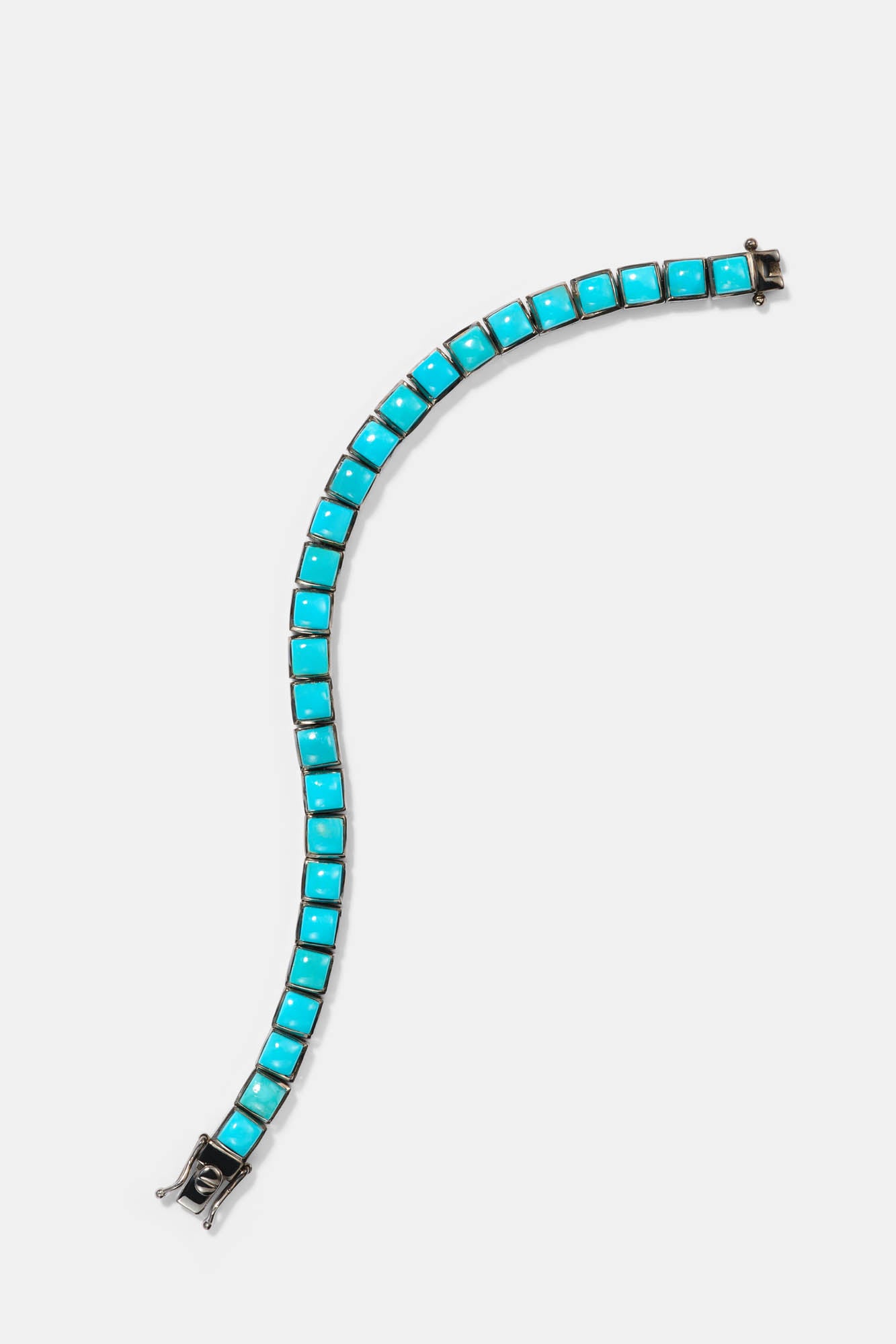 Small Tile Tennis Bracelet - Turquoise