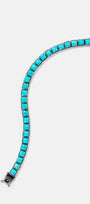 Small Tile Tennis Bracelet - Turquoise