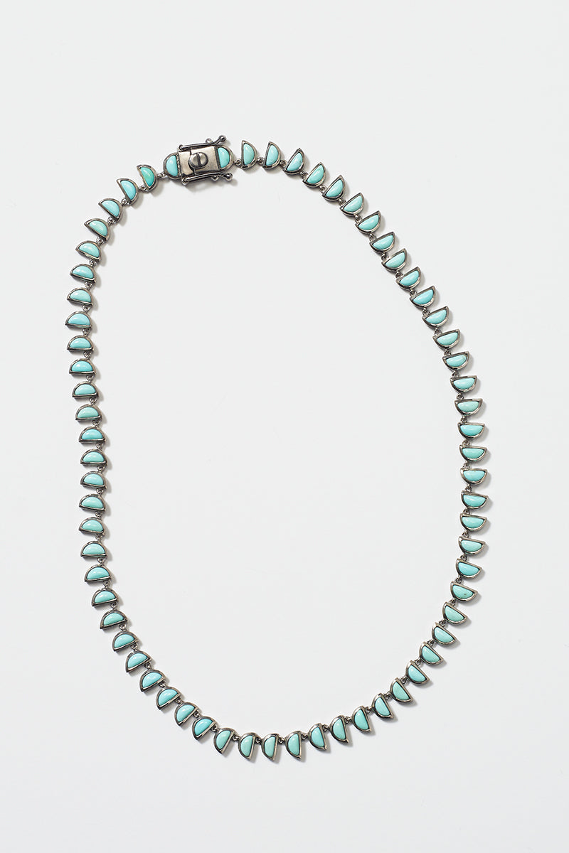 Small Worm Rivière Necklace - Turquoise