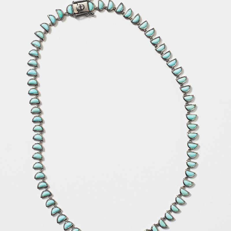 Small Worm Rivière Necklace - Turquoise
