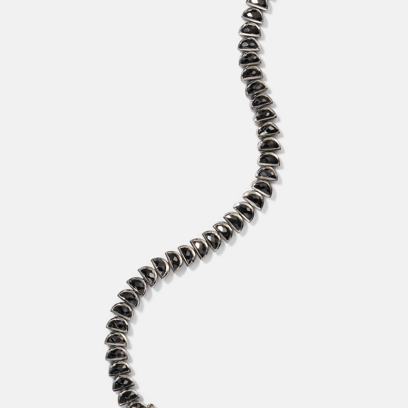 Small Worm Tennis Bracelet - Black Spinel