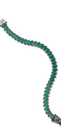 Small Worm Tennis Bracelet - Green Onyx