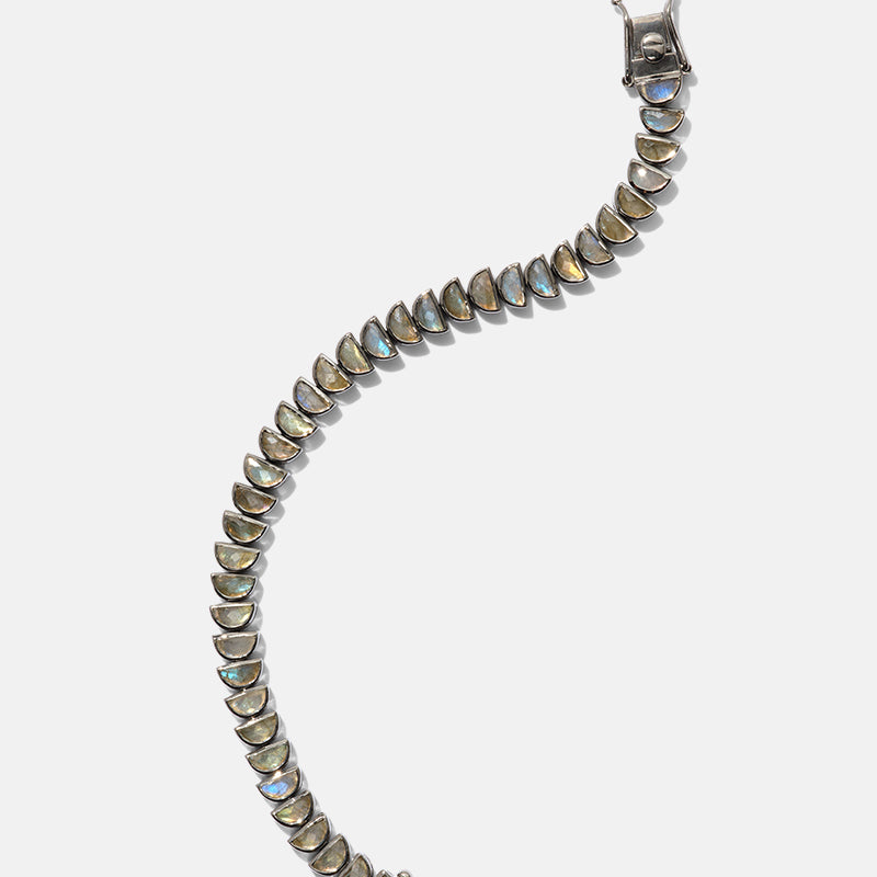 Small Worm Tennis Bracelet - Labradorite