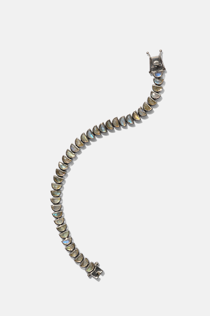 Small Worm Tennis Bracelet - Labradorite