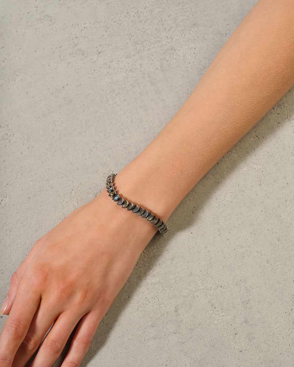 Small Worm Tennis Bracelet - Labradorite