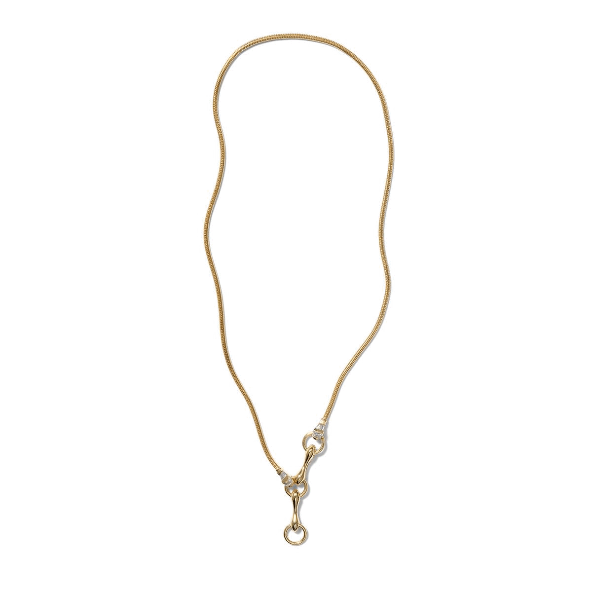 Baton & Snake Chain Necklace