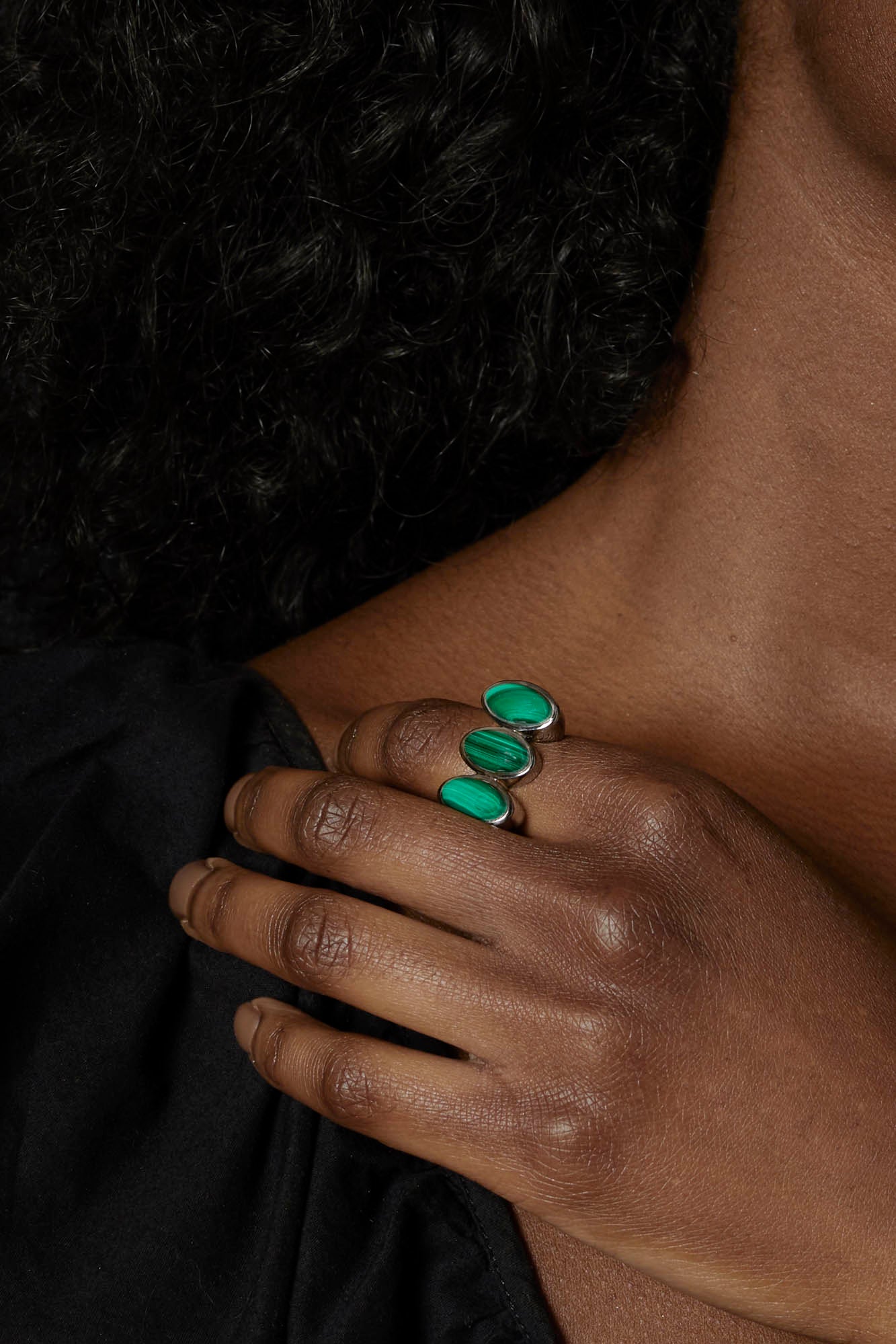 Triple Elliptic Ring - Malachite