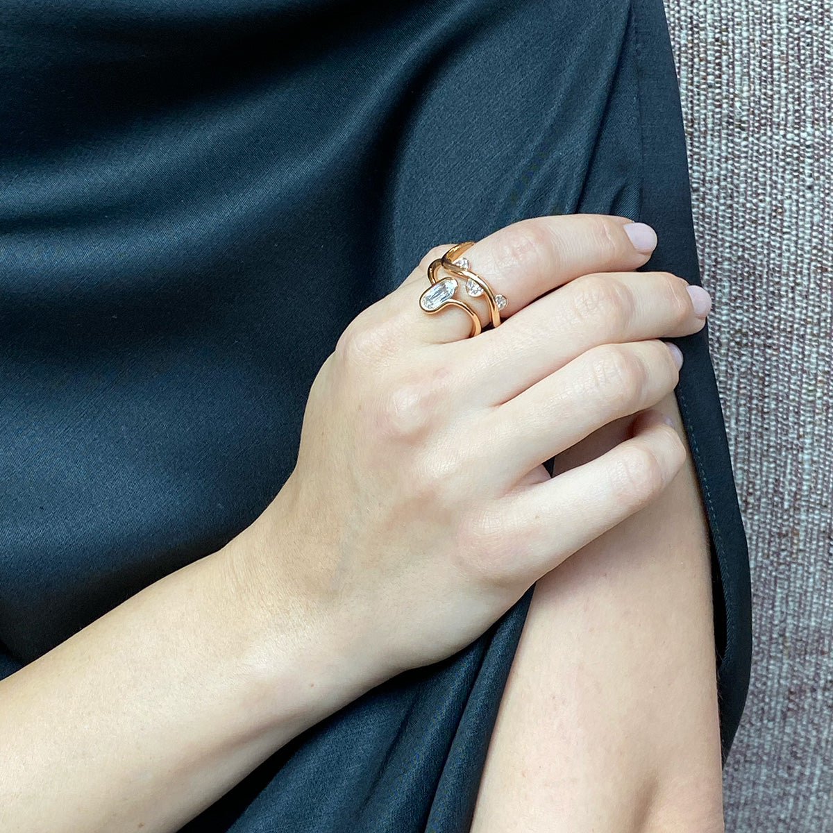 Twist & Tie Oval Solitaire Ring