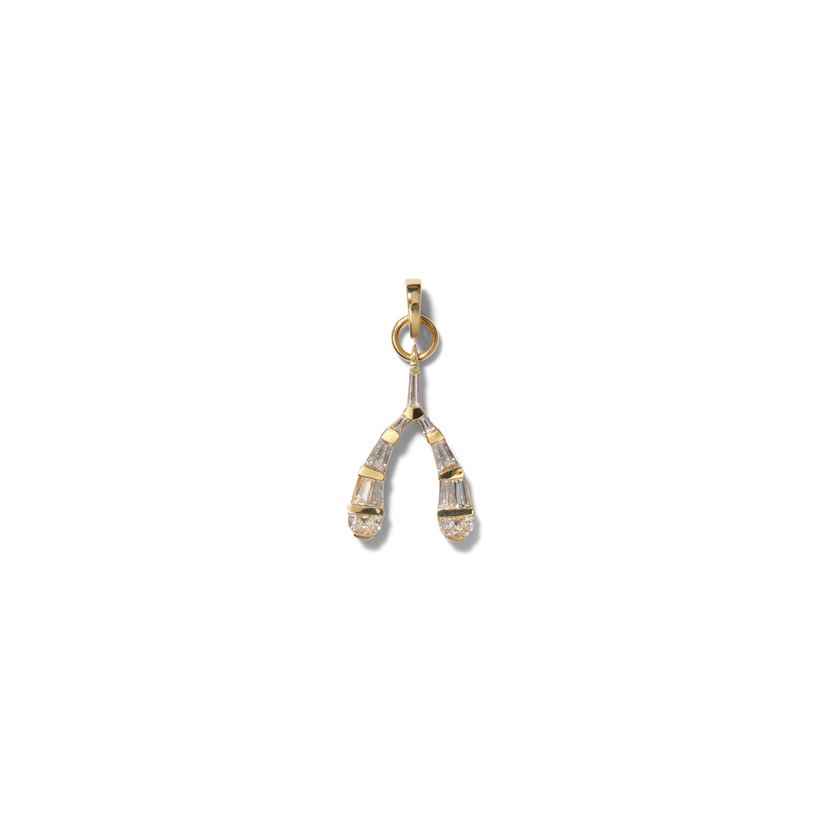 Wishbone Pendant - Diamond