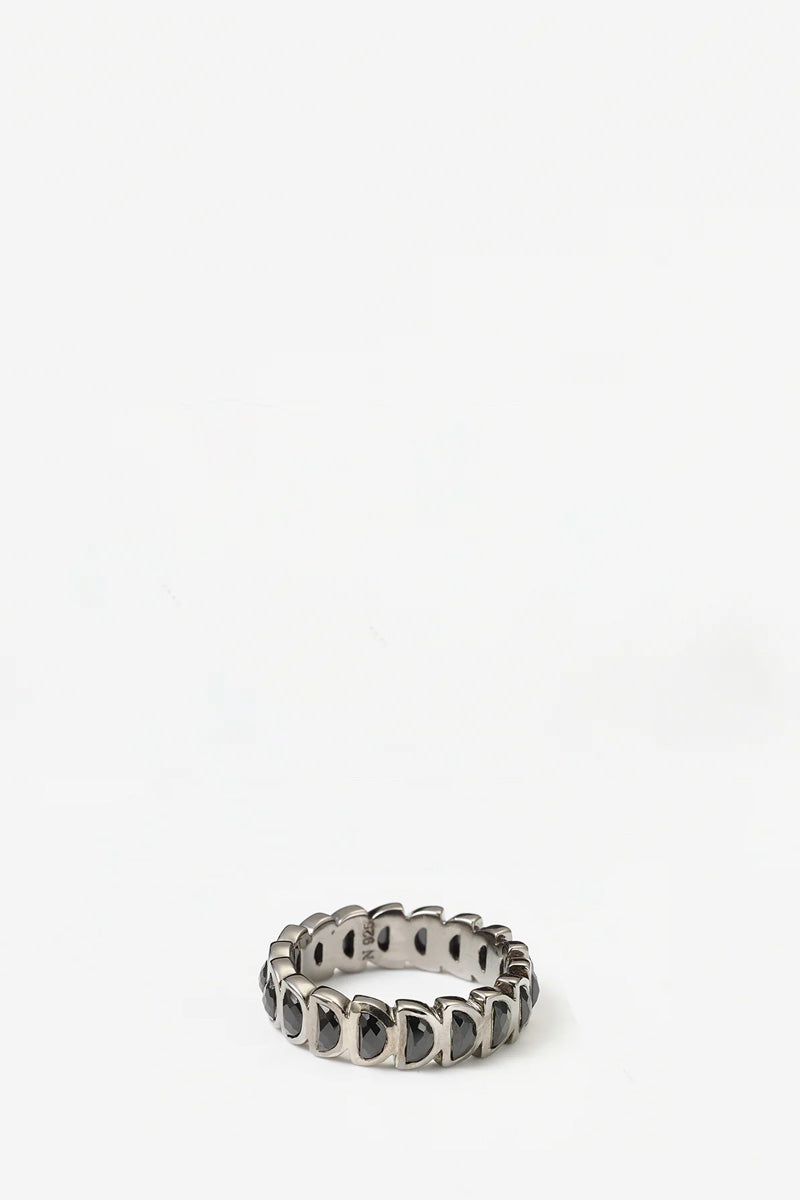 Worm Band Ring - Black Spinel